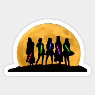 Band Moon Rise with Lightsabers Sticker